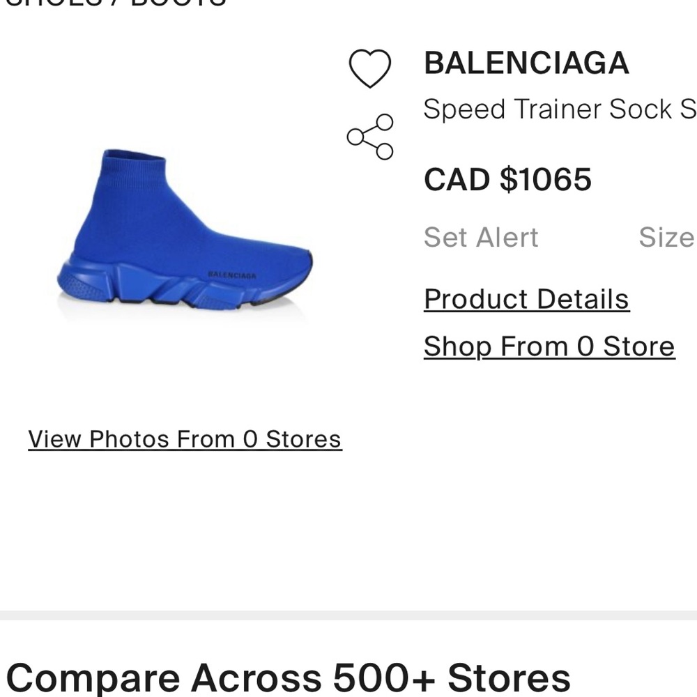 Electric blue balenciaga shoes. Only worn once. Like brand new. Size 7.5